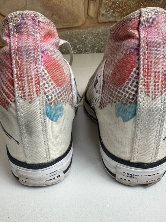 Converse Chuck Taylor All Star Lux Mid "Digital Floral" Wedge Sneakers - Picture 10 of 11